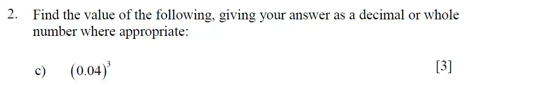 Question 4 - Eton College – 13 Plus Scholarship Exam 2018 – Maths A