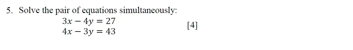 Question 7 - Eton College – 13 Plus Scholarship Exam 2018 – Maths A
