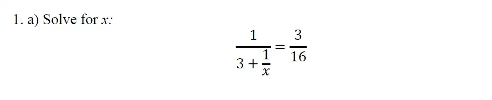 Question 1 - Eton College – 13 Plus Scholarship Exam 2018 – Maths B