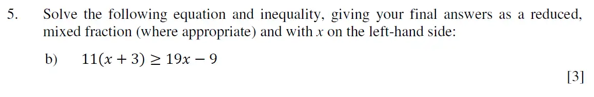 Question 10 - Eton College – 13 Plus Scholarship Exam 2019 – Maths A
