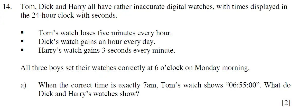 Question 27 - Eton College – 13 Plus Scholarship Exam 2019 – Maths A
