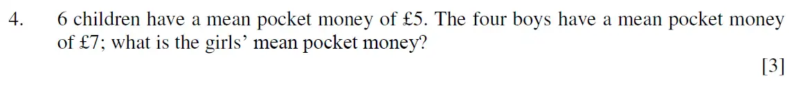 Question 8 - Eton College – 13 Plus Scholarship Exam 2019 – Maths A
