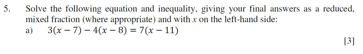 Question 9 - Eton College – 13 Plus Scholarship Exam 2019 – Maths A
