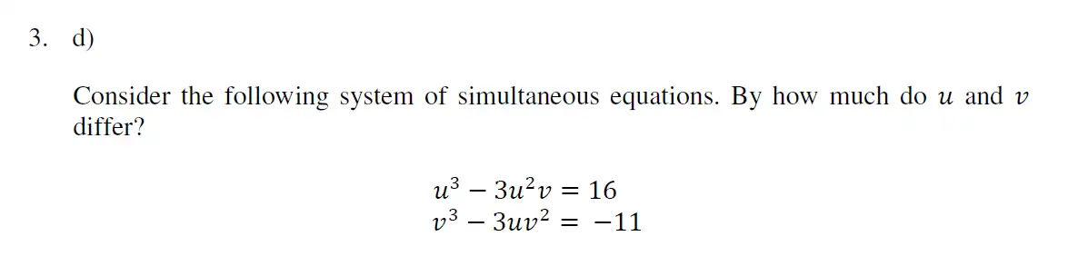 Question 11 - Eton College – 13 Plus Scholarship Exam 2019 – Maths B