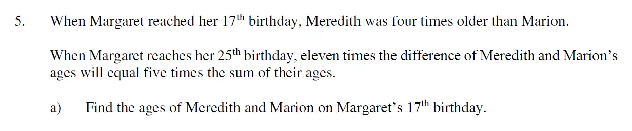 Question 15 - Eton College – 13 Plus Scholarship Exam 2019 – Maths B