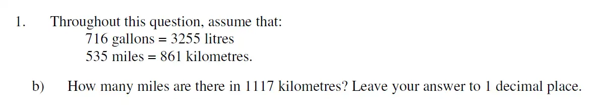 Question 2 - Eton College – 13 Plus Scholarship Exam 2019 – Maths B