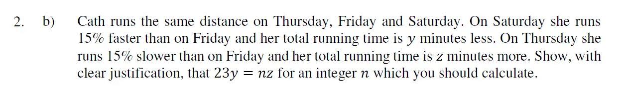 Question 5 - Eton College – 13 Plus Scholarship Exam 2019 – Maths B
