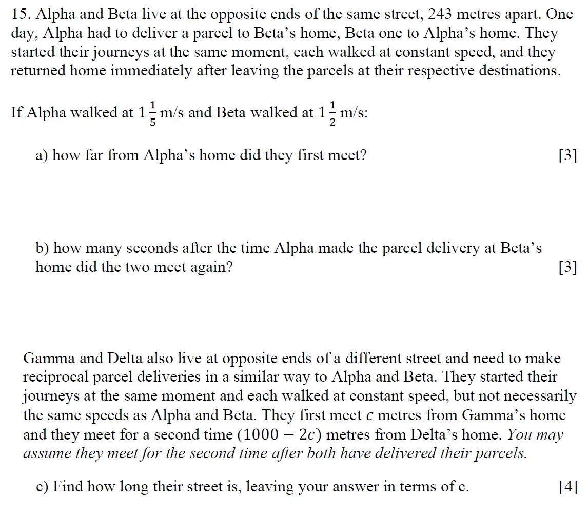 Question 17 - Eton College - 13 Plus Scholarship Exam 2020 - Maths A