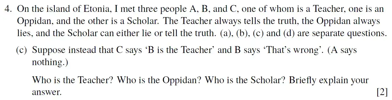 Question 10 - Eton College - 13 Plus Scholarship Exam 2020 - Maths B
