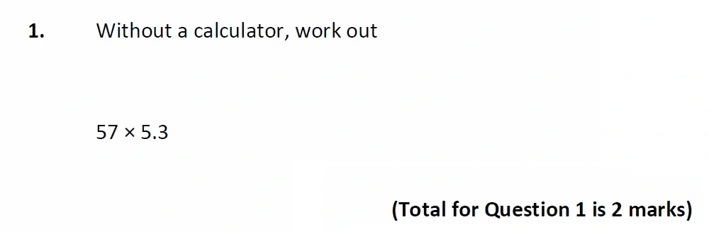 Question 01 - Glenalmond College - 13 Plus Scholarship Maths Exam 2022