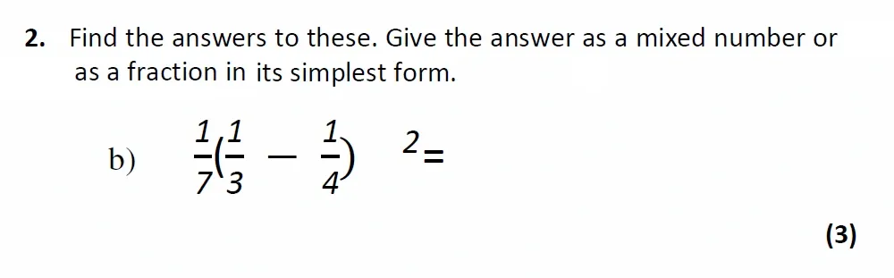 Question 02(b) - Glenalmond College - 13 Plus Scholarship Maths Exam 2022