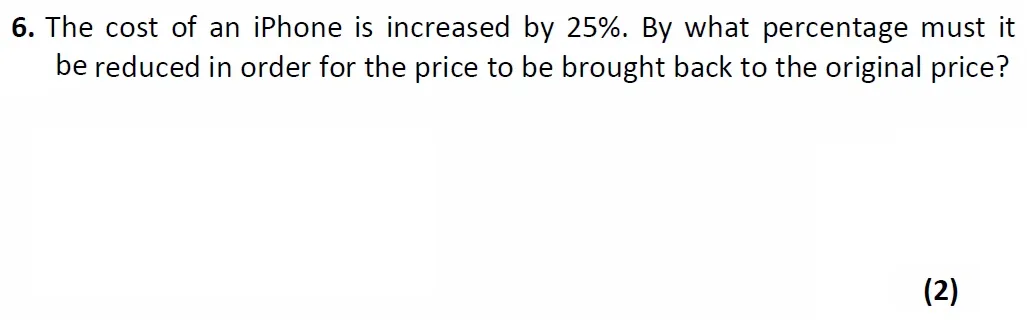 Question 06 - Glenalmond College - 13 Plus Scholarship Maths Exam 2022