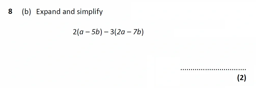 Question 08(b) - Glenalmond College - 13 Plus Scholarship Maths Exam 2022