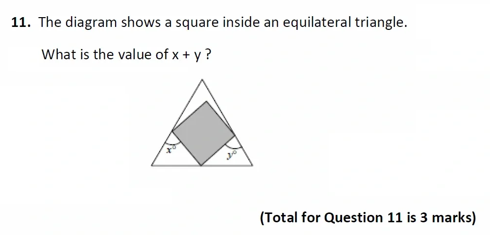 Question 11 - Glenalmond College - 13 Plus Scholarship Maths Exam 2022