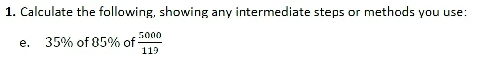 Question 01(e) - Harrow 13 Plus Maths Scholarship 2021 Paper 2
