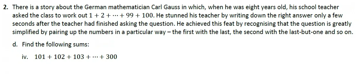 Question 02(d(iv)) - Harrow 13 Plus Maths Scholarship 2021 Paper 2