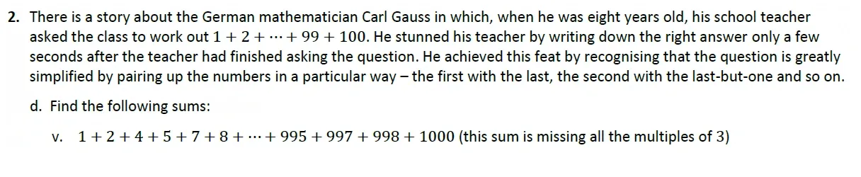 Question 02(d(v)) - Harrow 13 Plus Maths Scholarship 2021 Paper 2