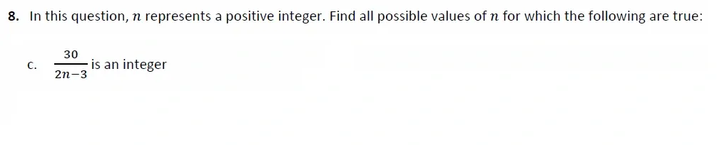 Question 08(c) - Harrow 13 Plus Maths Scholarship 2021 Paper 2