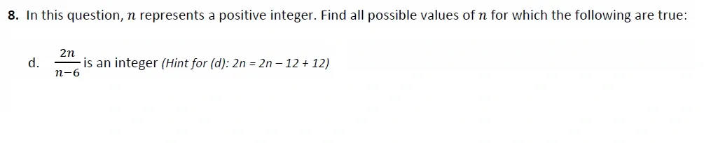 Question 08(d) - Harrow 13 Plus Maths Scholarship 2021 Paper 2