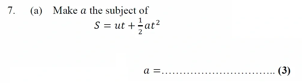 Question 07(a) - Harrow School 13 Plus Maths Scholarship Exam Paper 1