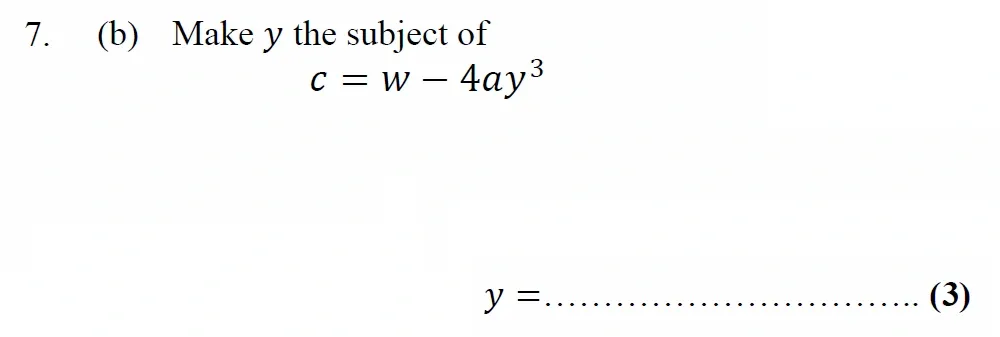 Question 07(b) - Harrow School 13 Plus Maths Scholarship Exam Paper 1