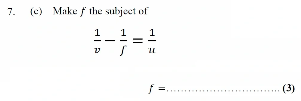 Question 07(c) - Harrow School 13 Plus Maths Scholarship Exam Paper 1