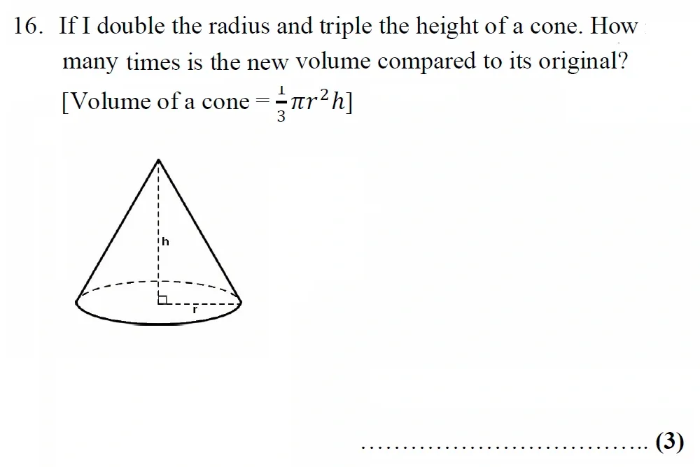 Question 16 - Harrow School 13 Plus Maths Scholarship Exam Paper 1