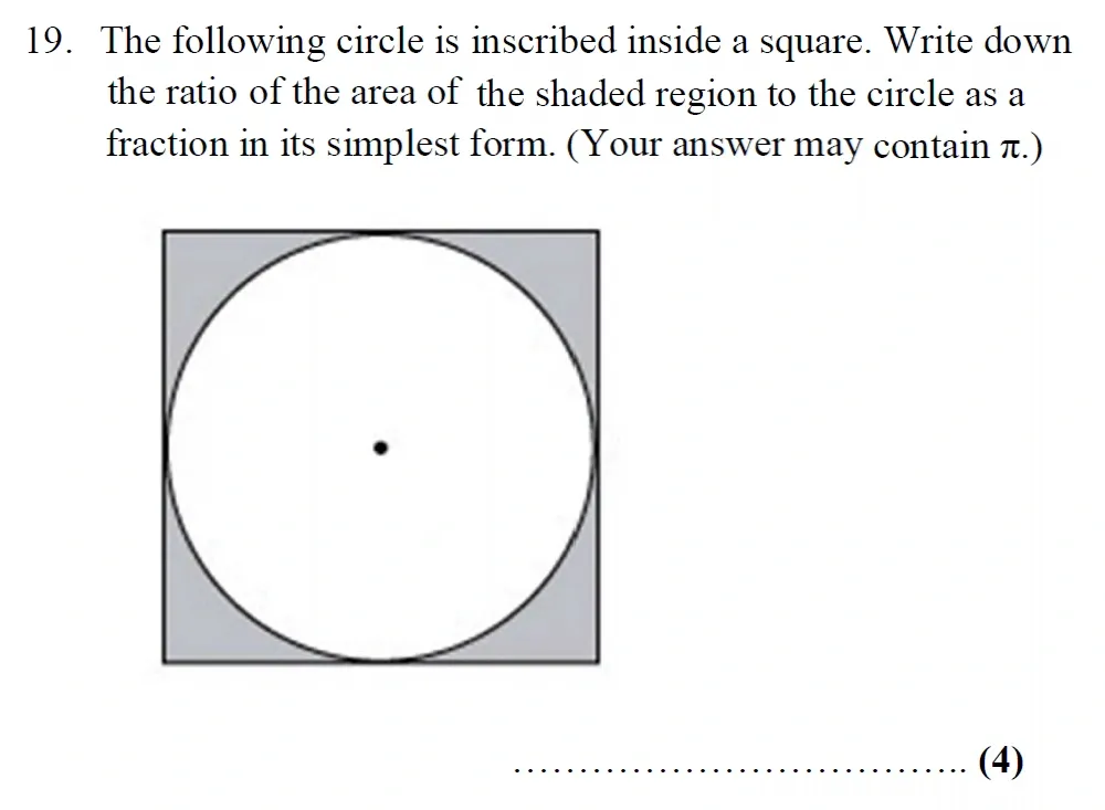 Question 19 - Harrow School 13 Plus Maths Scholarship Exam Paper 1