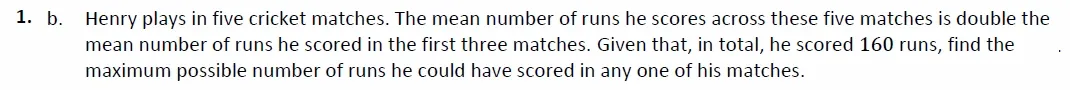 Question 01(b) - Harrow School 13 Plus Maths Scholarship Exam Paper 2