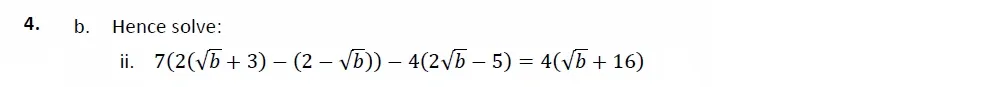 Question 04(b(ii)) - Harrow School - 13 Plus Maths Scholarship Exam 2022 - Paper 2