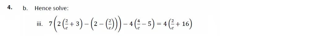 Question 04(b(iii)) - Harrow School - 13 Plus Maths Scholarship Exam 2022 - Paper 2