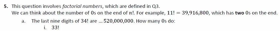 Question 05(a(i)) - Harrow School - 13 Plus Maths Scholarship Exam 2022 - Paper 2