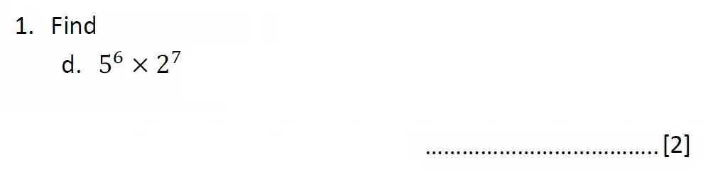 Question 01(d) - Malvern College 13 Plus Maths Exam 2023 Scholarship Paper 1