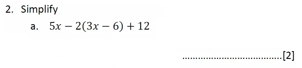 Question 02(a) - Malvern College 13 Plus Maths Exam 2023 Scholarship Paper 1