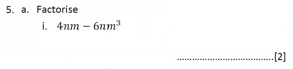 Question 05(a)(i) - Malvern College 13 Plus Maths Exam 2023 Scholarship Paper 1