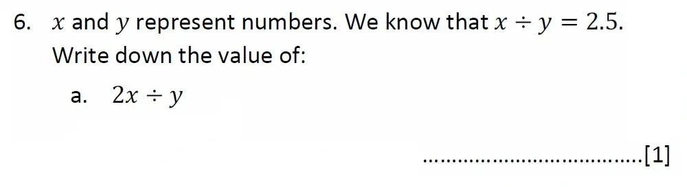 Question 06(a) - Malvern College 13 Plus Maths Exam 2023 Scholarship Paper 1