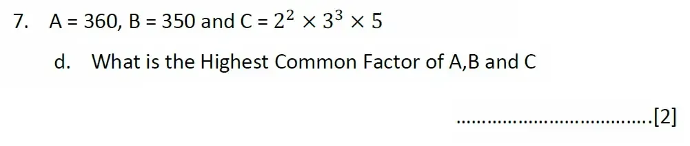 Question 07(d) - Malvern College 13 Plus Maths Exam 2023 Scholarship Paper 1
