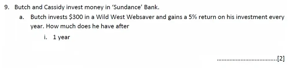 Question 09(a)(i) - Malvern College 13 Plus Maths Exam 2023 Scholarship Paper 1