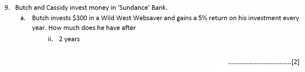 Question 09(a)(ii) - Malvern College 13 Plus Maths Exam 2023 Scholarship Paper 1