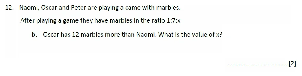 Question 12(b) - Malvern College 13 Plus Maths Exam 2023 Scholarship Paper 1