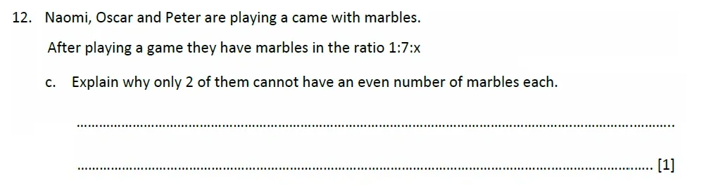 Question 12(c) - Malvern College 13 Plus Maths Exam 2023 Scholarship Paper 1
