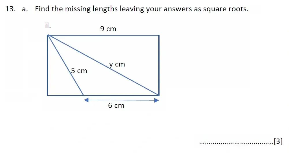 Question 13(a)(ii) - Malvern College 13 Plus Maths Exam 2023 Scholarship Paper 1