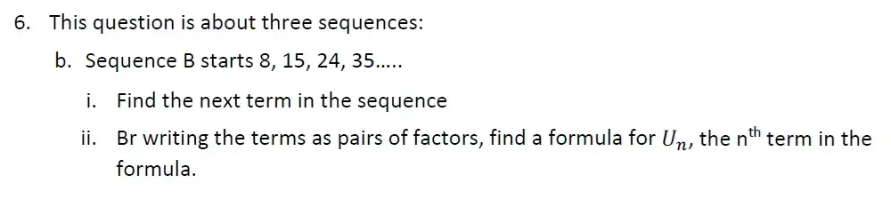 Question 06(b)(i,ii) - Malvern College 13 Plus Maths Exam 2023 Scholarship Paper 2