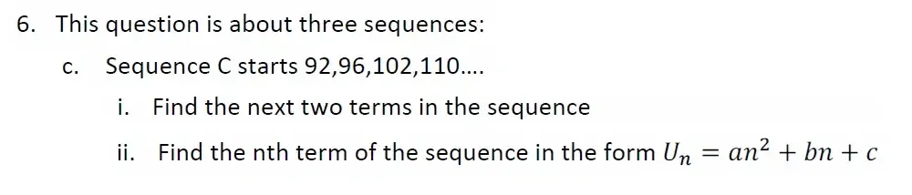 Question 06(c)(i,ii) - Malvern College 13 Plus Maths Exam 2023 Scholarship Paper 2
