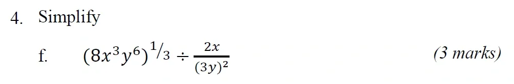 Question 04(f) - Radley 13 Plus Maths Exam 2021 Scholarship Paper 1