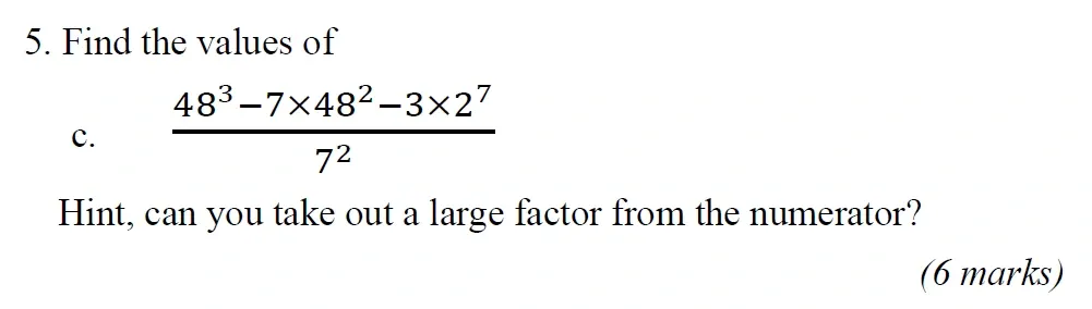 Question 05(c) - Radley 13 Plus Maths Exam 2021 Scholarship Paper 1