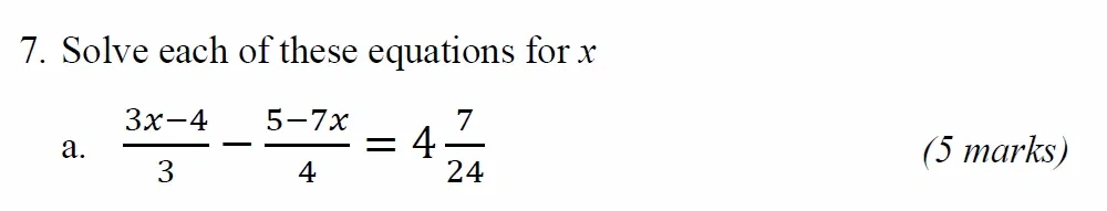 Question 07(a) - Radley 13 Plus Maths Exam 2021 Scholarship Paper 1