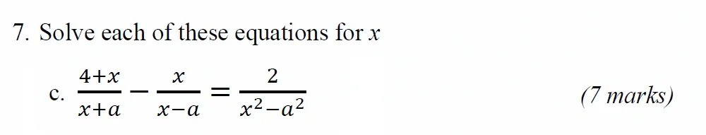Question 07(c) - Radley 13 Plus Maths Exam 2021 Scholarship Paper 1