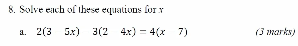 Question 08(a) - Radley 13 Plus Maths Exam 2021 Scholarship Paper 1