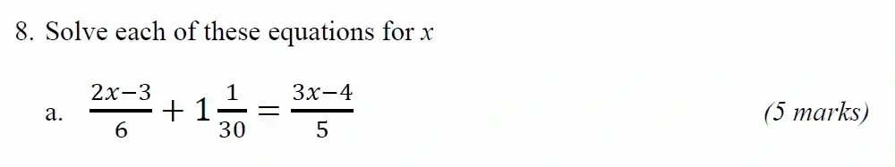 Question 08(a) - Radley 13 Plus Maths Exam 2022 Scholarship Paper 1